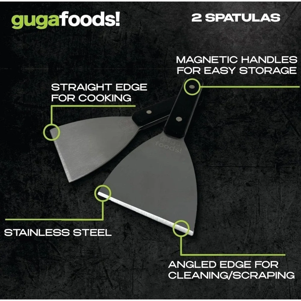 Guga Foods‎ Ultimate Griddle Kit Set. NWT. Grill locks. 2 Spatulas. Griddle.